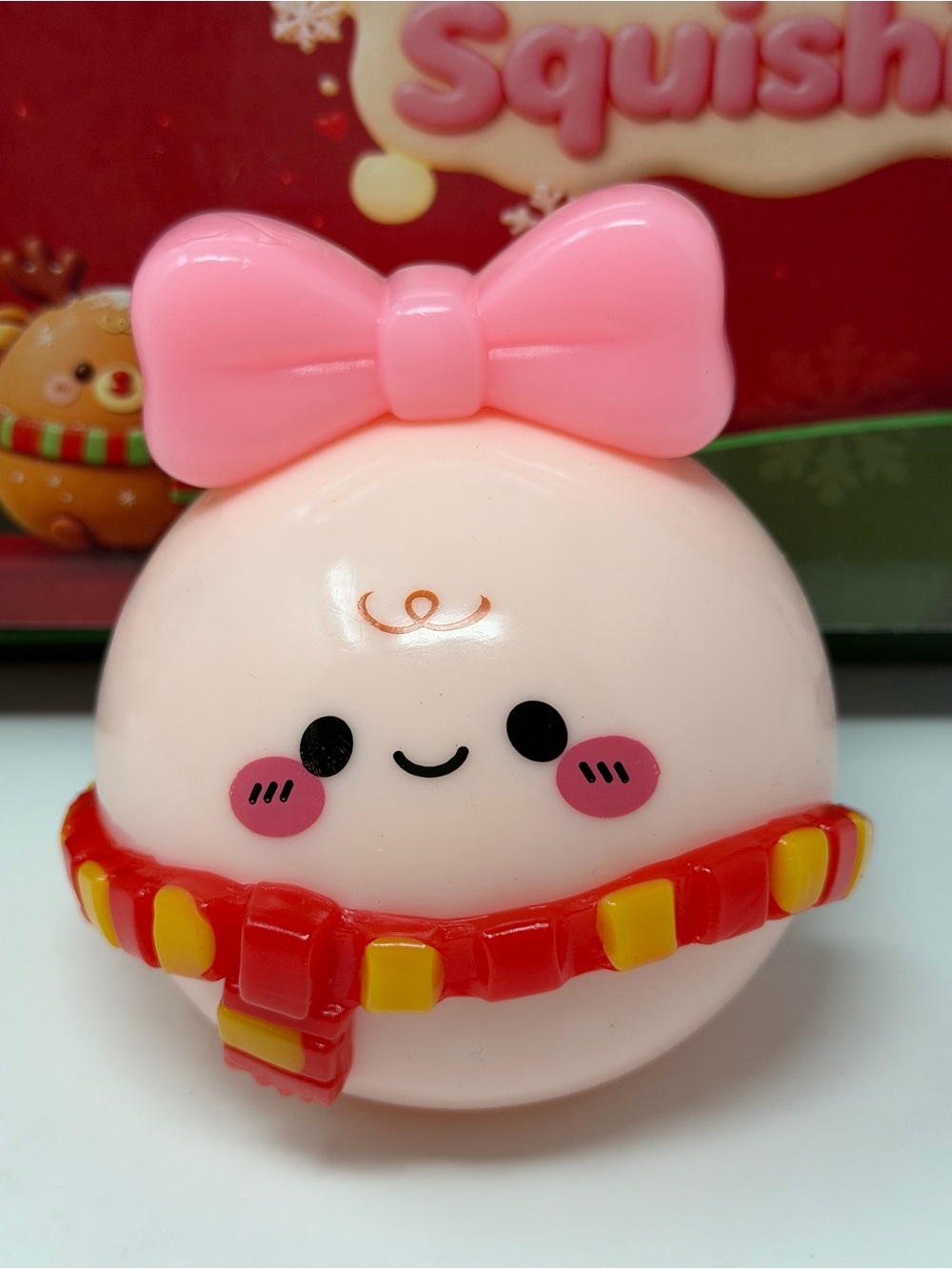 Christmas DIY Dress Up Girl Snowman Squishy Toy Smushers NEW IN BOX Cream